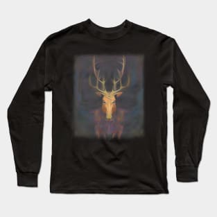 Stag on Canvas Long Sleeve T-Shirt